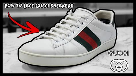 how to tie gucci shoes|factory lace Gucci ace shoes.